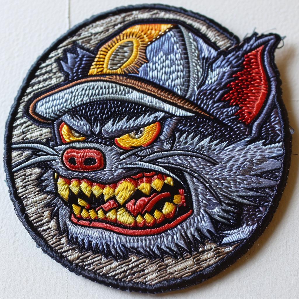 patch  streetwear  angry  creature  cap  chenille  stitch  contrast  minimal  culture 954672