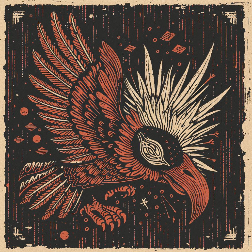 eagle  illustration  vintage  naturalistic  dark  spiritual  provocative  art  feathers  Todd 935501
