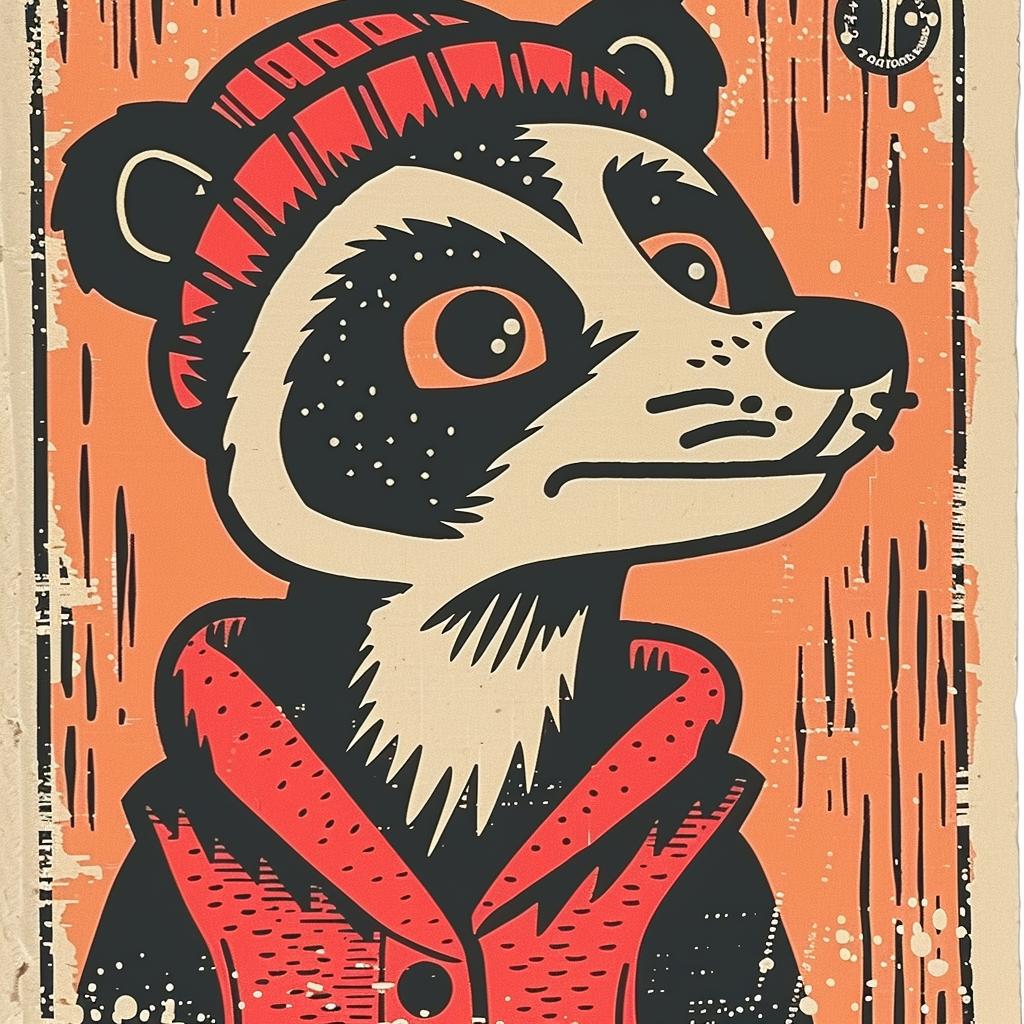 badger  poster  street  culture  minimal  aggressive  animal  hat  urban  simple 958114