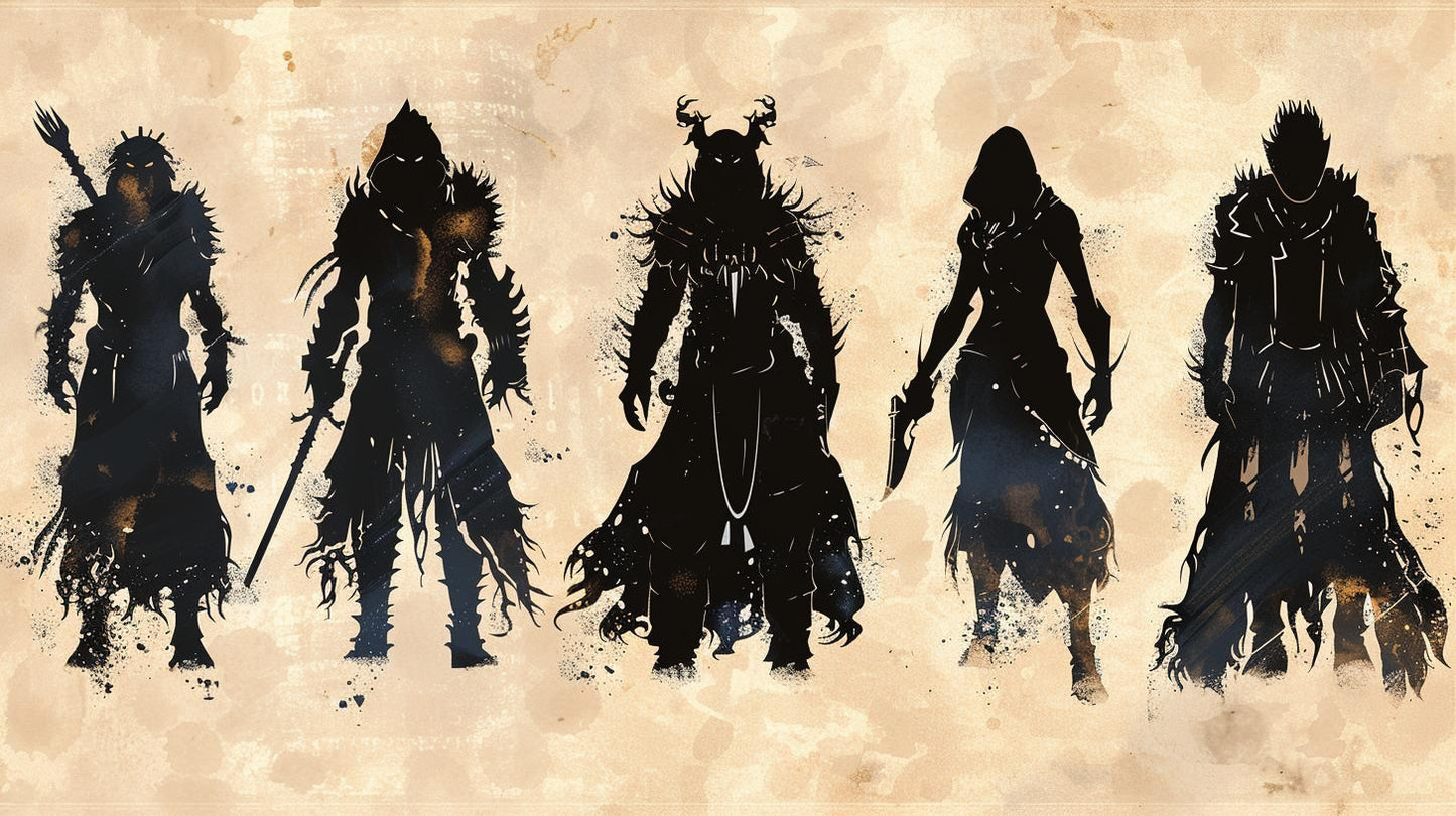 silhouettes  crime  fantasy  epic  intimidating  Dungeons  underworld  dark  art  lords 953865