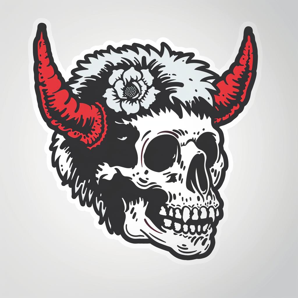 skull  panda  flowers  devil  horns  symbolic  dark  macabre  art  cartoon 942548