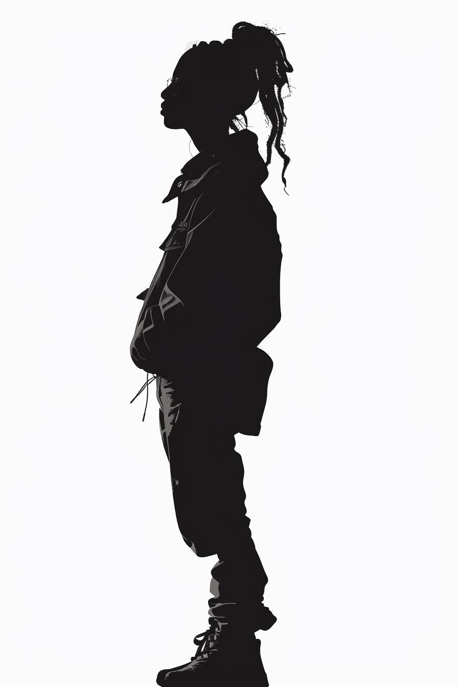 silhouette  woman  streetwear  white  background  svg  vector  jacket  fashion  minimalist 954500