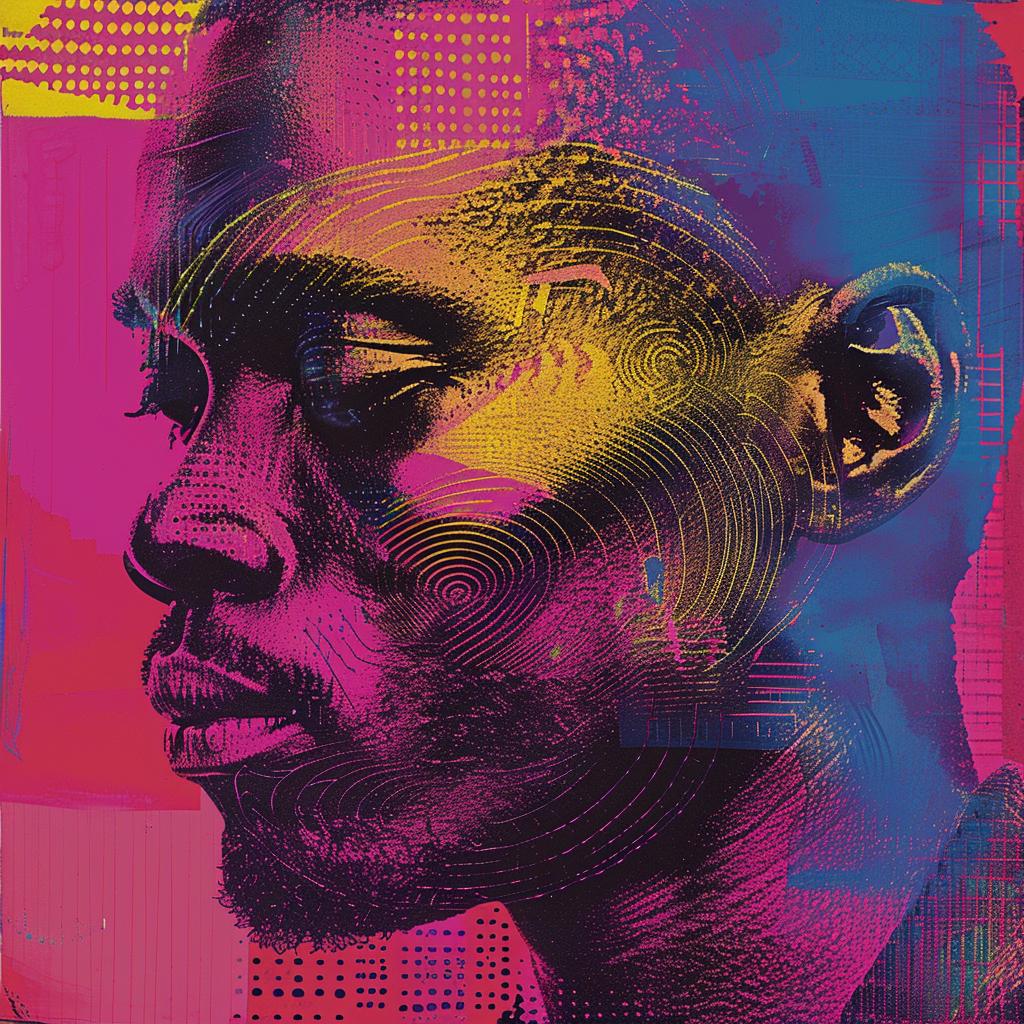 colorful  album  cover  screenprinting  black  face  poster  Yinka  Ilori  art 960568