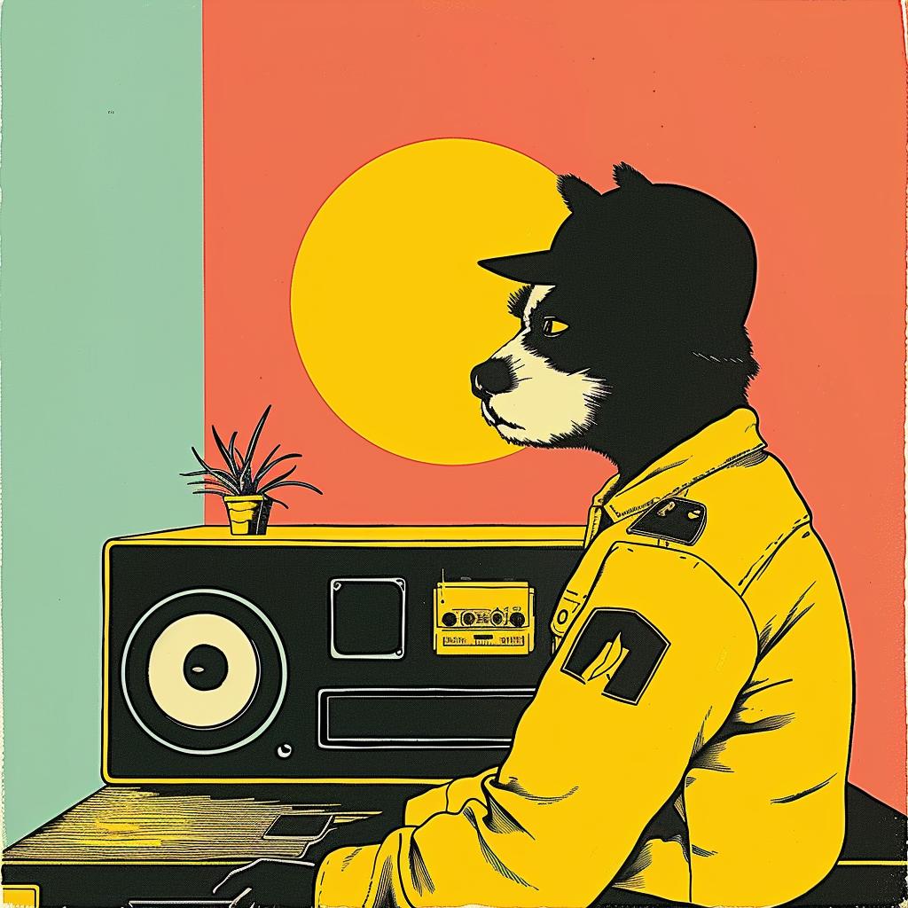 creative  surreal  dog  radio  humor  whimsical  illustration  playful  cartoon  art 978189