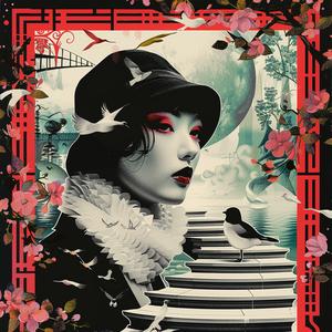 woman  hat  coat  birds  surreal  portrait  album  cover  Risograph  symbolist 1077636