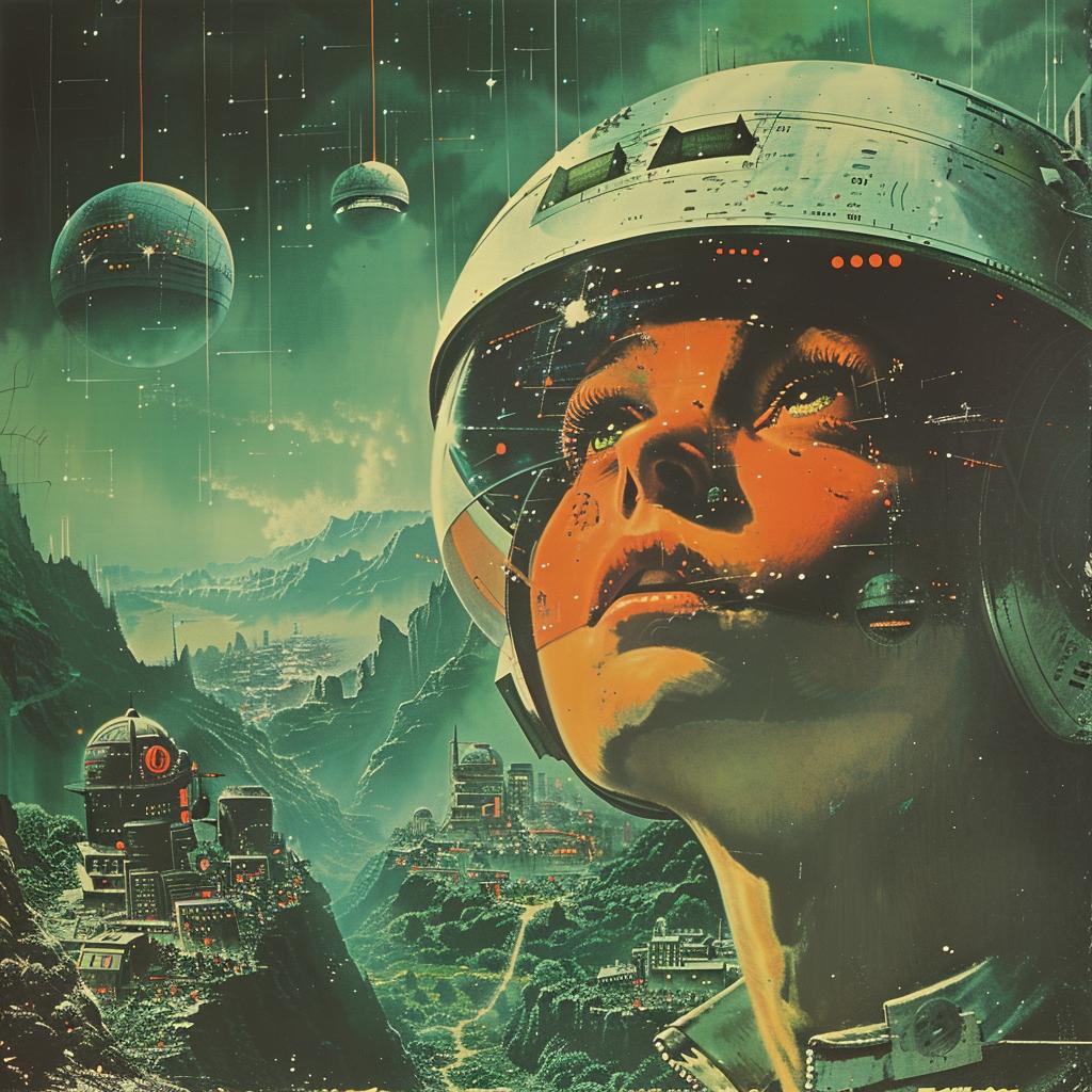 sci-fi  woman  helmet  vintage  dark  studio  ghibli  retro  space  sky 922269
