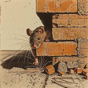 rat  drawing  devious  peek  art  wildlife  humor  urban  animal  curiosity 1037225
