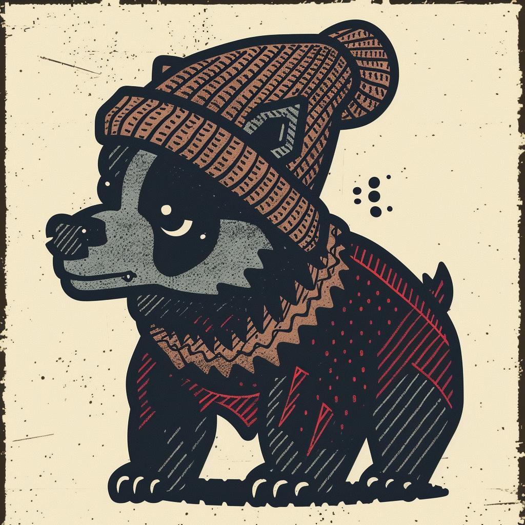 cute  adorable  raccoon  knitted  hat  scarf  street  culture  simple  minimal 958839