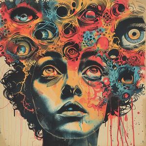surreal  female  eyes  symbolist  mysterious  vibrant  fantasy  portrait  abstract  explorative 1079243