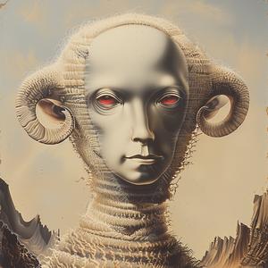 woman  horns  red  eyes  chromolithography  painting  fantasy  creature  mystical  illustration 1055220