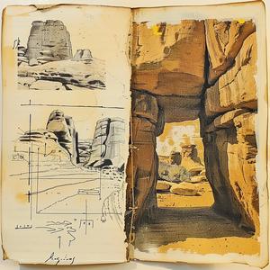 sketchbook  drawing  rock  formation  stratal  incisions  nature  chaotic  undulation  coding 1037285