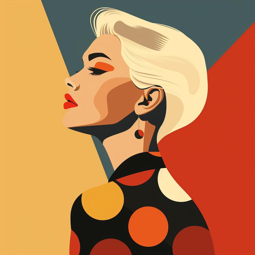 abstract  art  minimalist  portrait  geometric  colors  elegance  woman  fashion  polkadots 929485