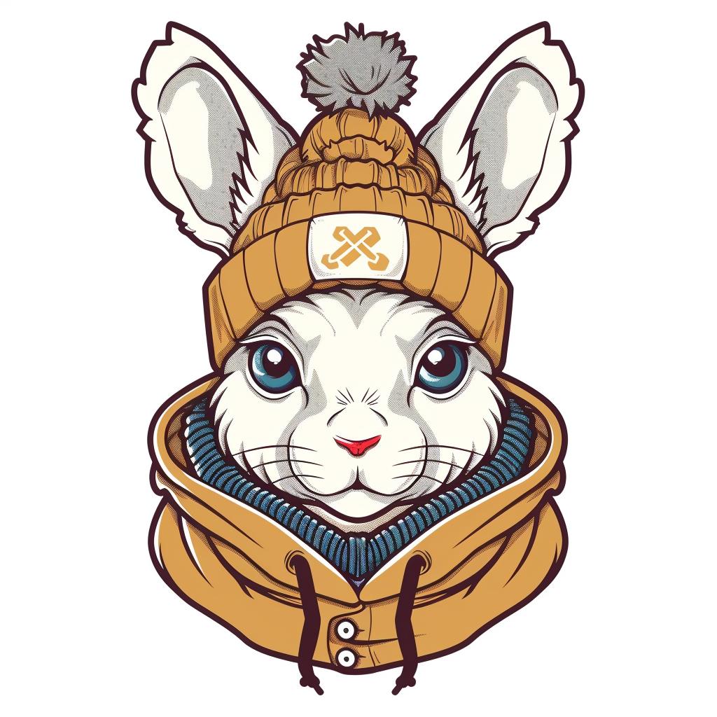 cute  animal  rabbit  winter  hat  scarf  vector  minimal  street  culture 958783