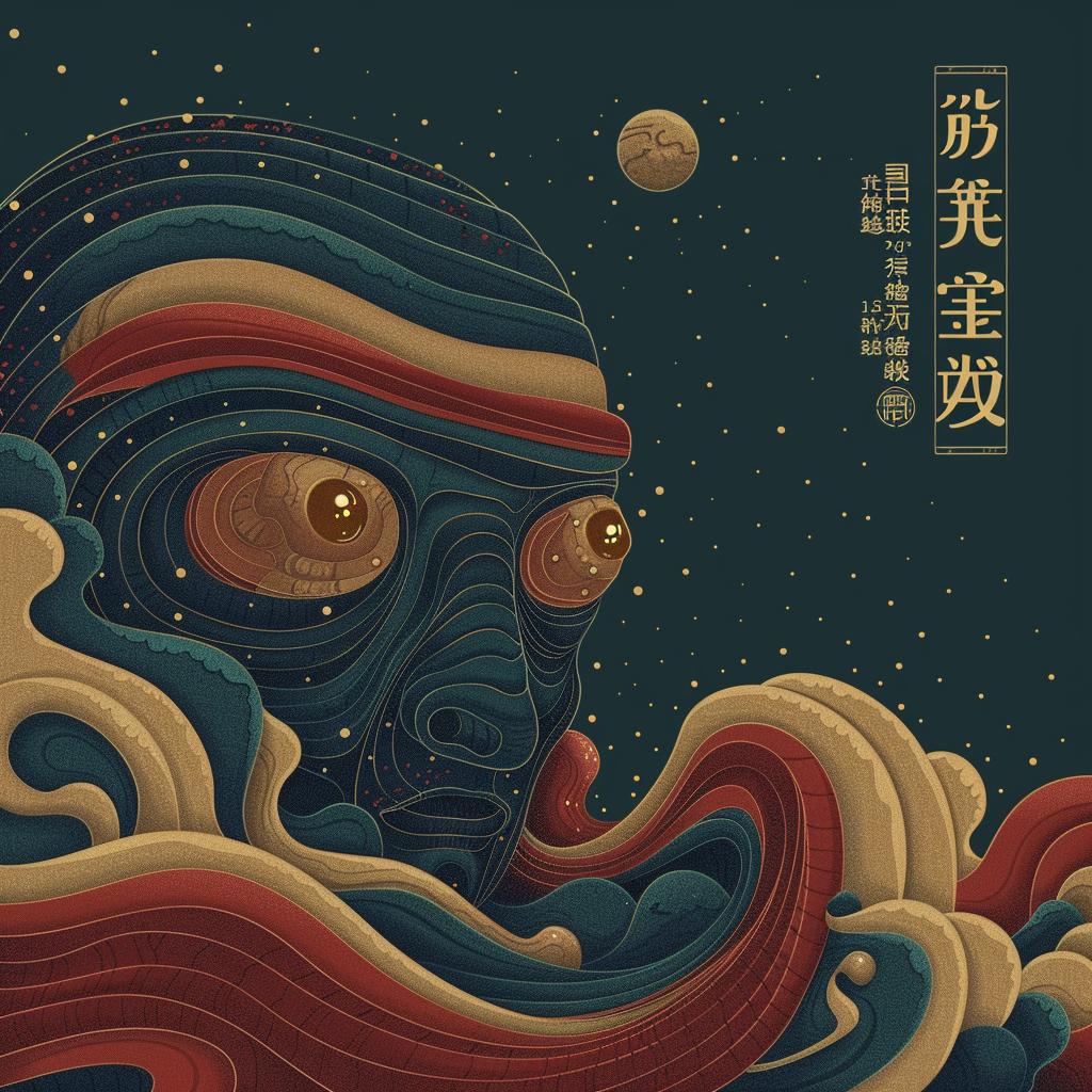 poster  movie  fantasy  Japanese  monsters  art  clowncore  colors  geometric  dark 941524