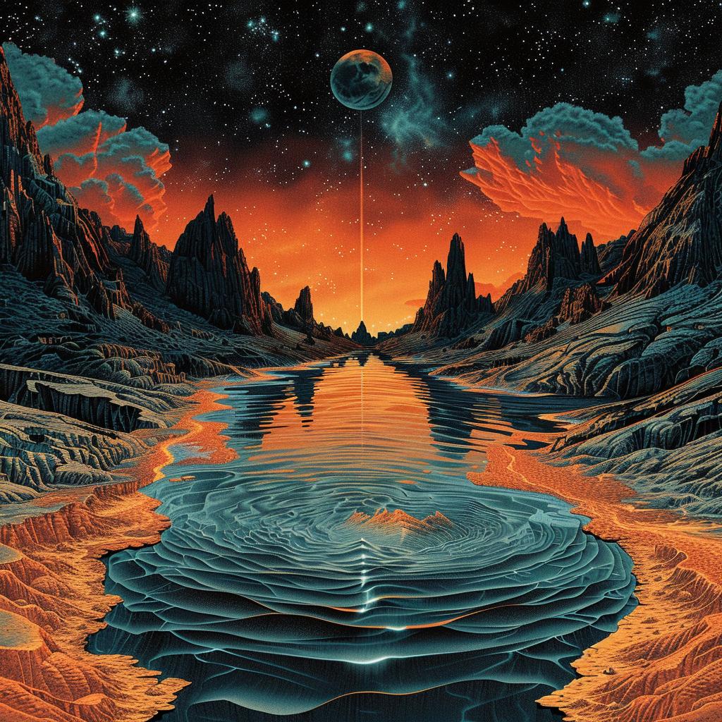 Tycho  album  flowerpunk  Ralph  McQuarrie  teal  orange  sunrise  galaxy  pulsar 941870