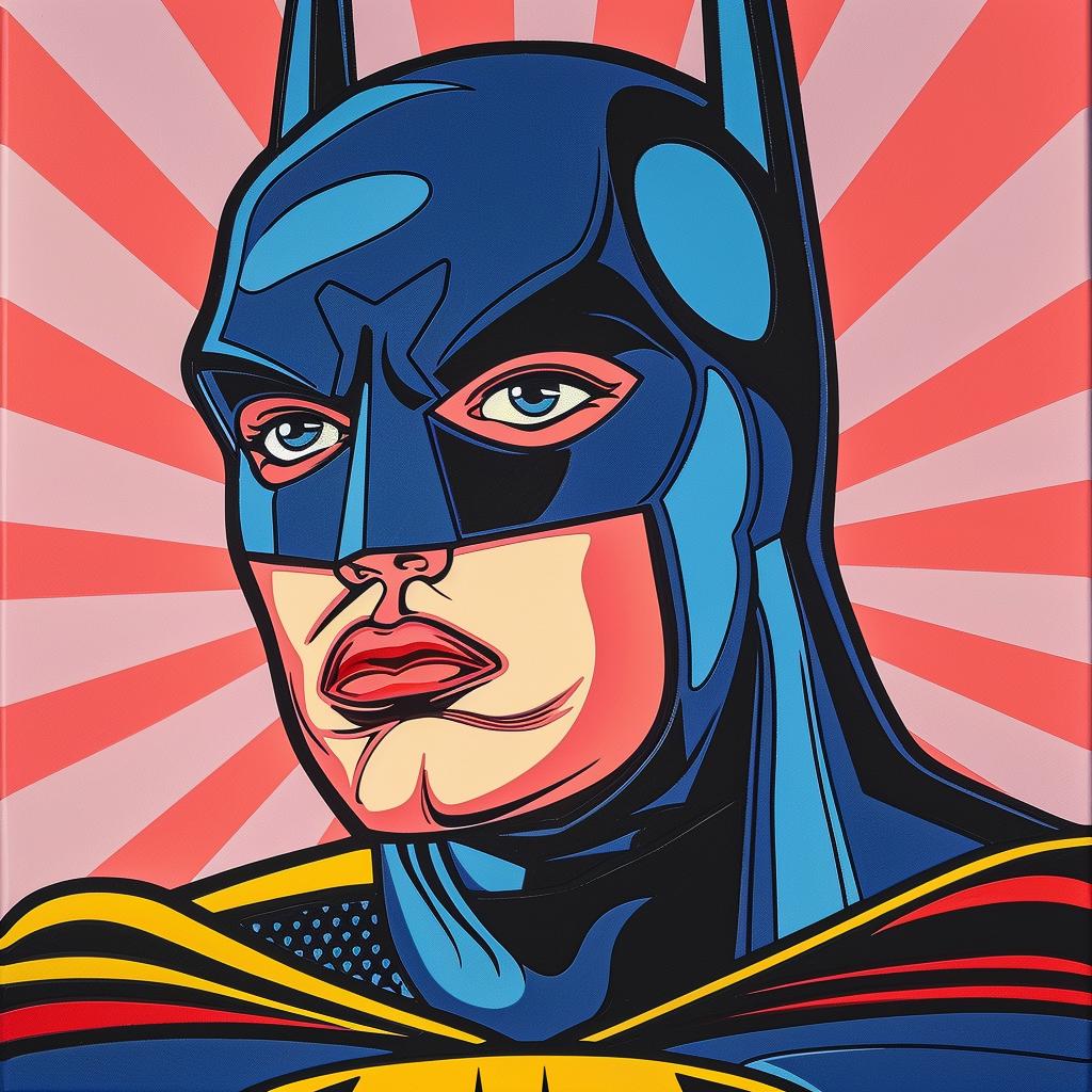 batman  red  background  painting  dramatic  comic  stylized  hero  bold  figurative 972861