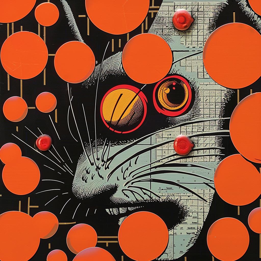 cat  abstract  dots  colorful  impressionism  collage  graphic  art  design  playful 968027