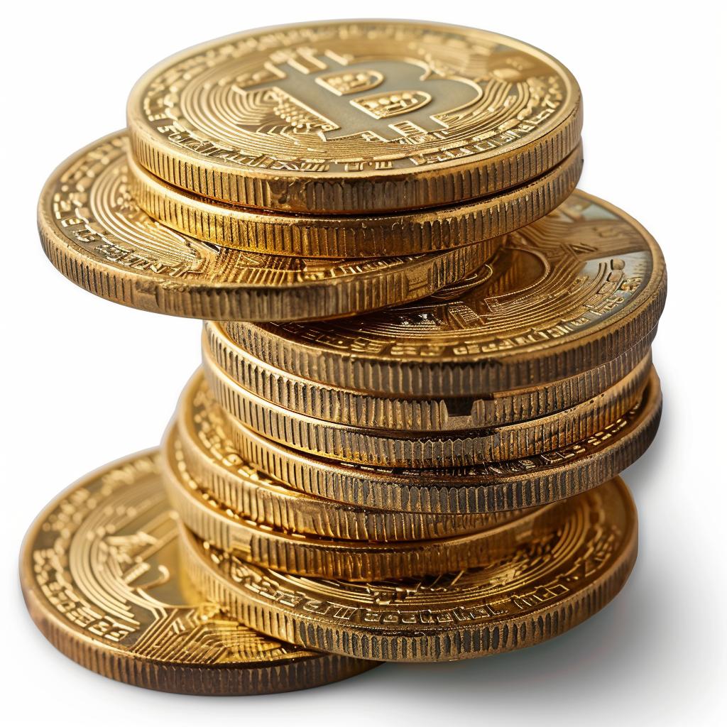 عملات ذهبية مكدسة عملة خلفية بيضاء افتراضية ثروة اقتصاد تمويل 944245