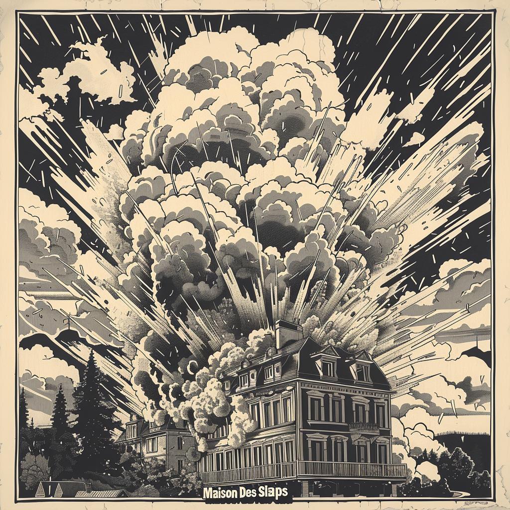 linocut  print  hiphop  album  mansion  explosion  Katsuhiro  Otomo  art  vivid 964570