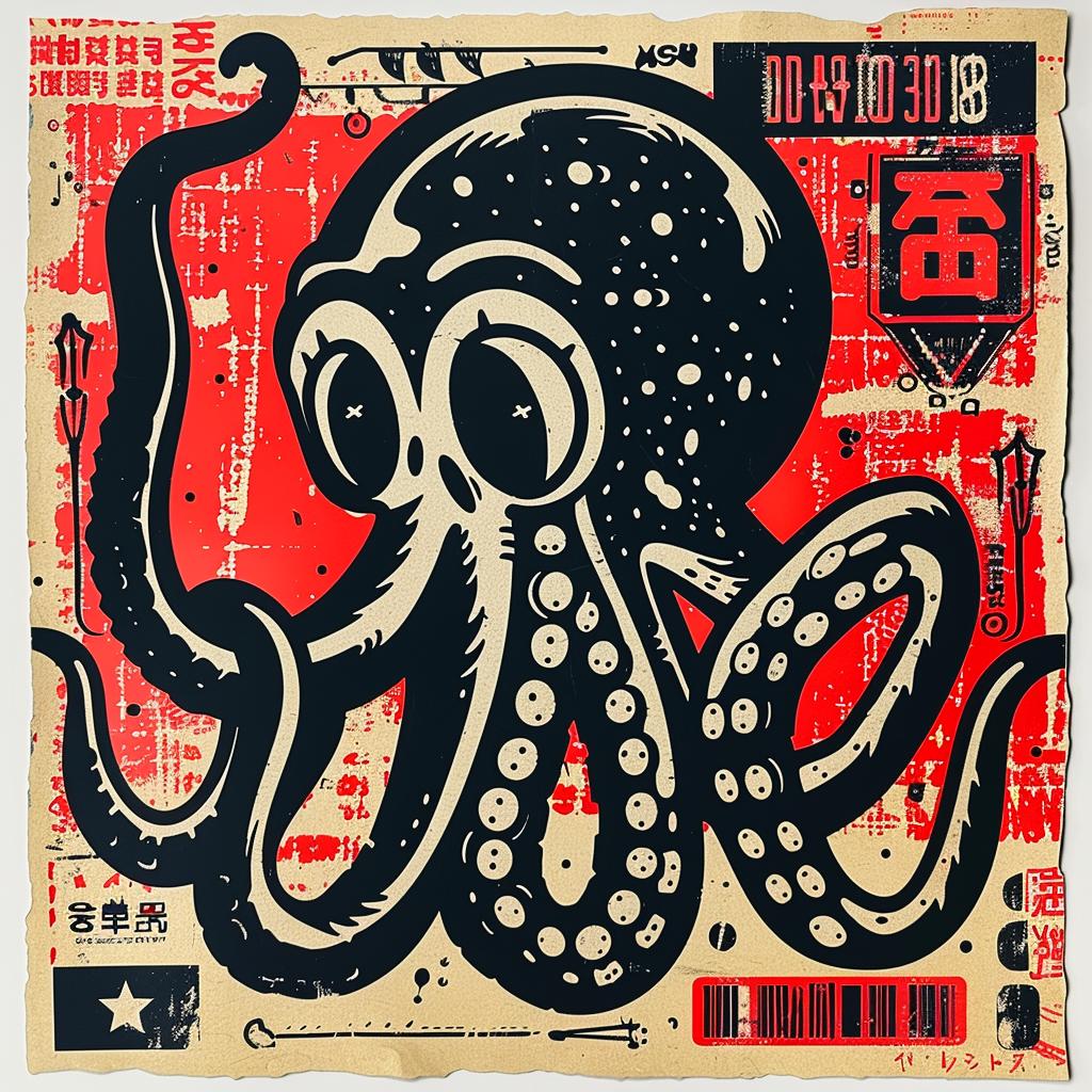 octopus  collage  vintage  abstract  street  art  aggressive  blended  design  culture 949709