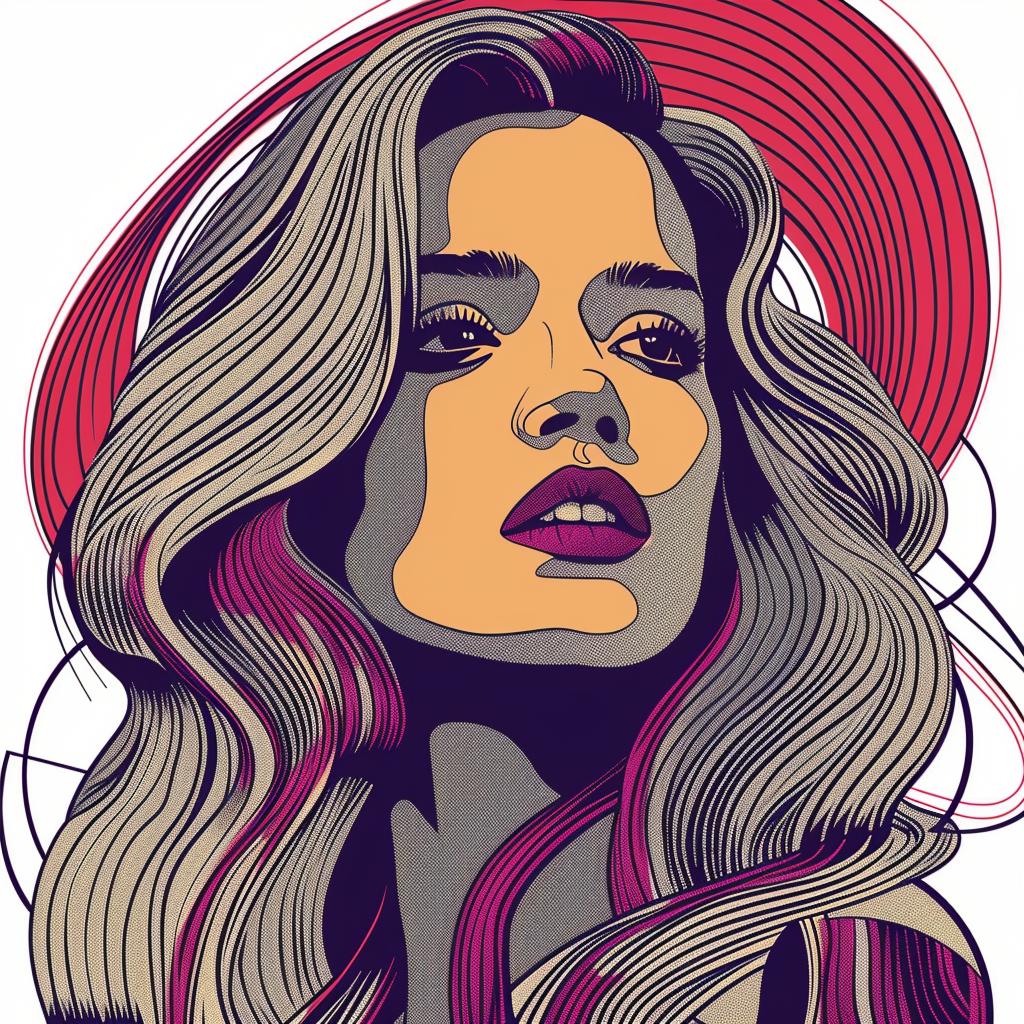 Pop  Art  Blonde  Woman  Long  Hair  Vector  Illustration  Beauty  Minimalist 937084