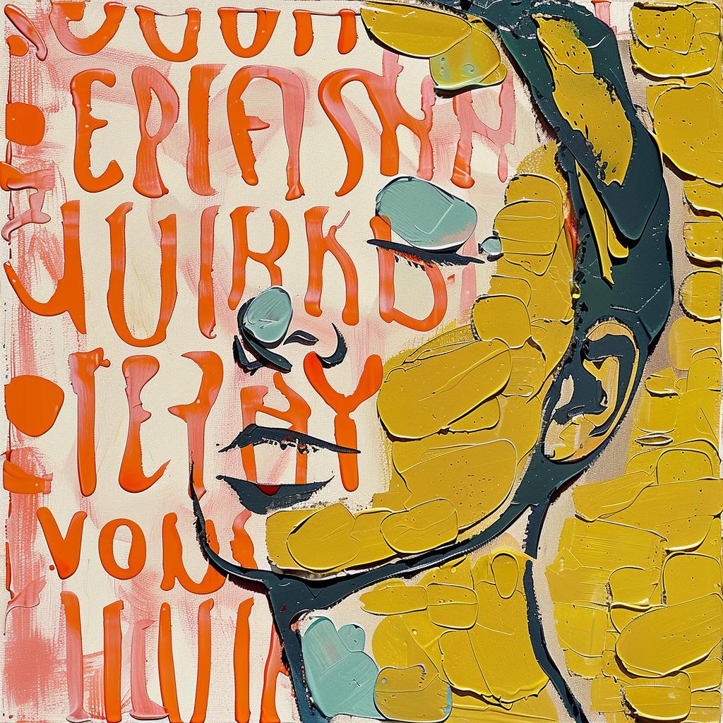 woman  face  words  encaustic  art  impasto  palette-knife  expression  colorful  symbolic 951033