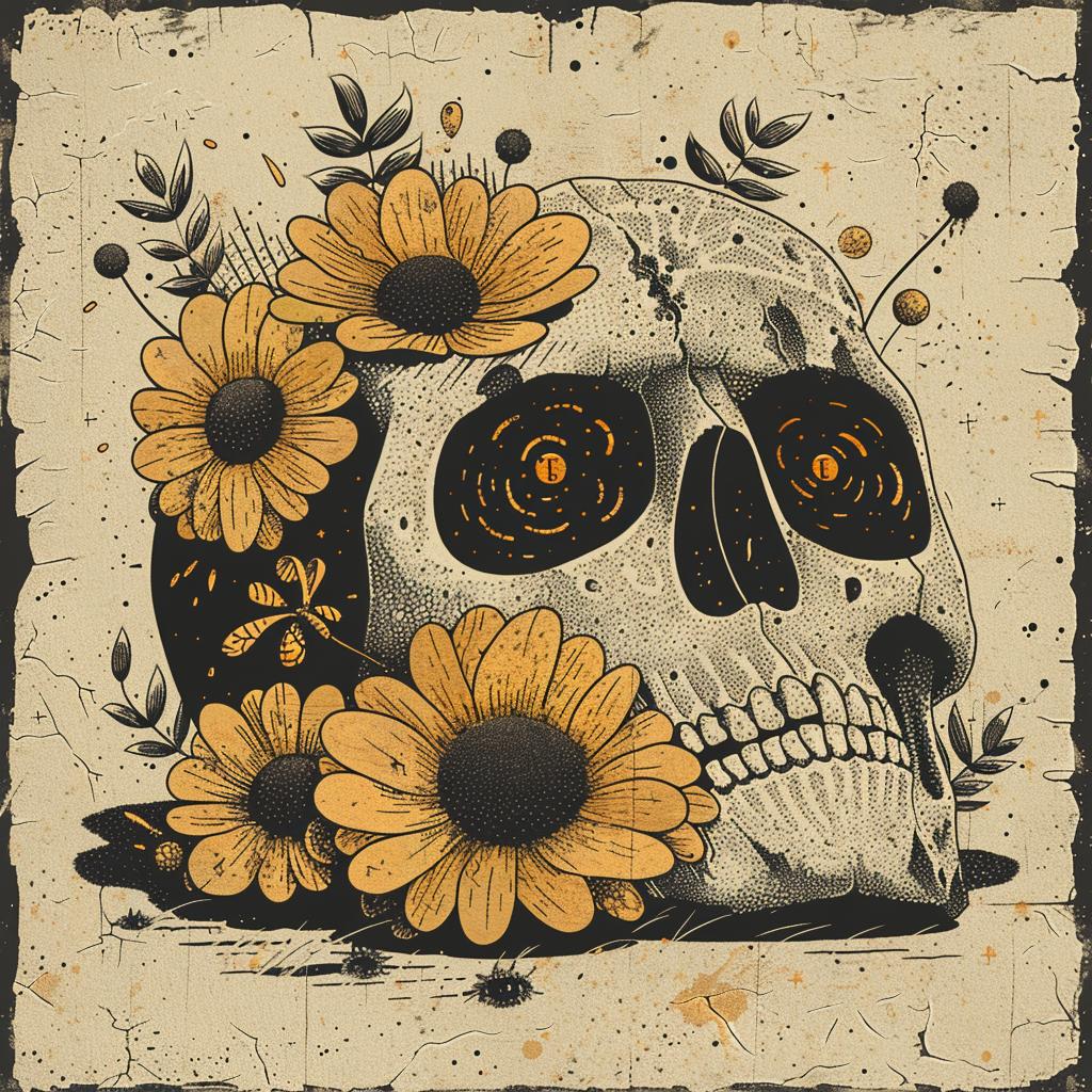 day  dead  skull  flowers  introspective  naturalistic  spiritual  terror  dark  arts 926609