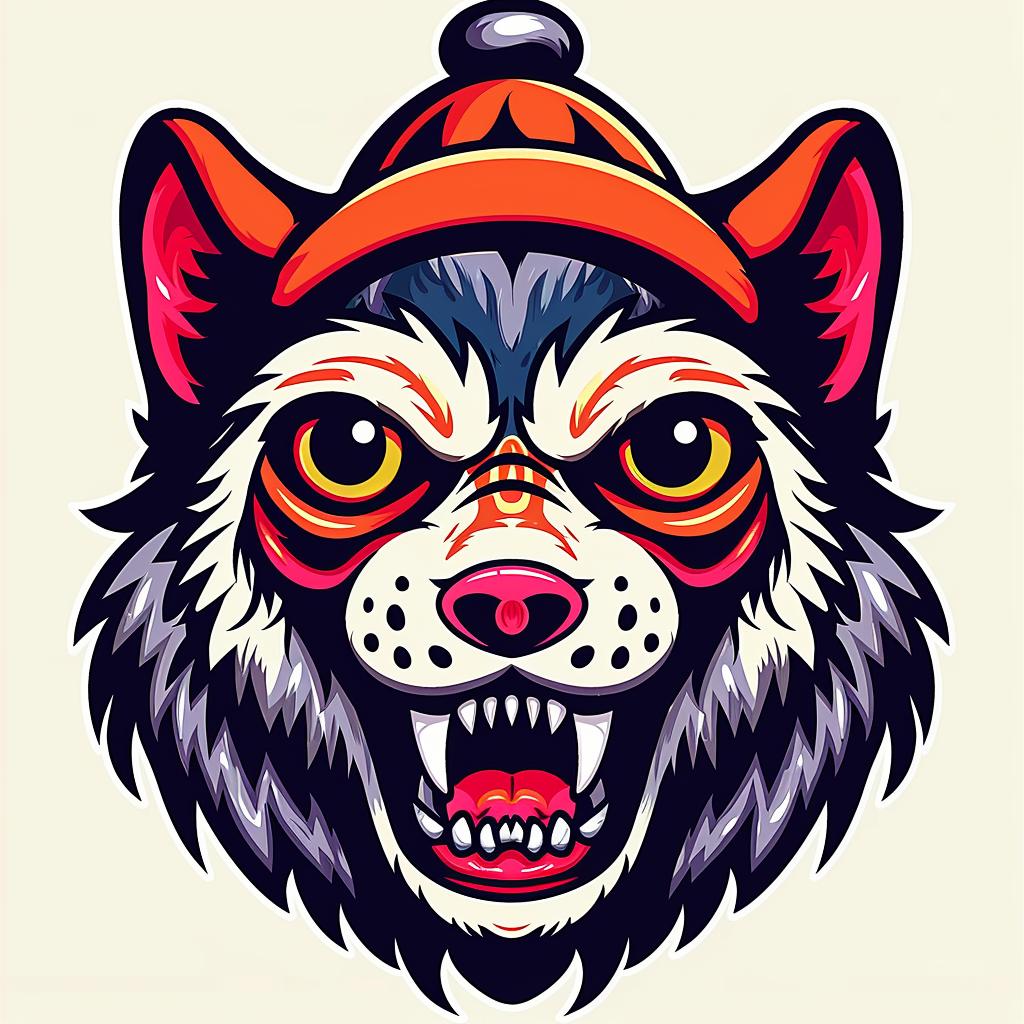 wolf  hat  animal  illustration  portrait  design  character  stylized  tattoo  head 927430
