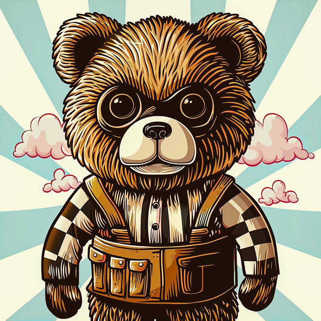 cute  bear  mask  cartoon  builder  wrench  illustration  character  design  animal 1033150