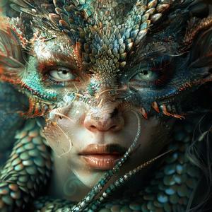 إلهة تيامات، أفاعي، أفعى هجينة أسطورية، امرأة، مخلوق غريب خيالي 1080089
