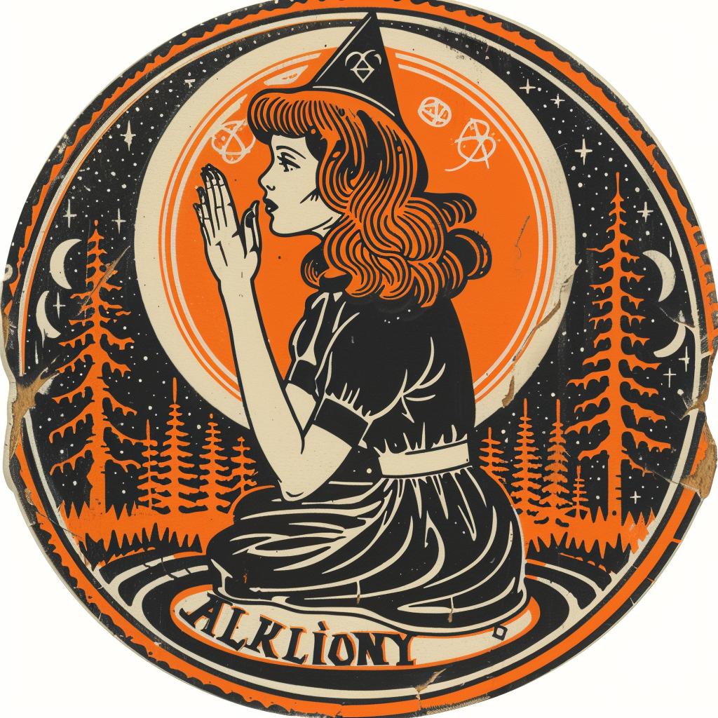 provocative  art  vintage  poster  woman  witch  hat  naturalistic  occult  spiritual 935537