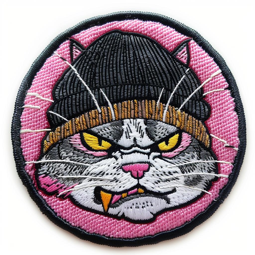 patch  chenille  cat  angry  streetwear  stitch  white  contrast  minimal  funny 954980