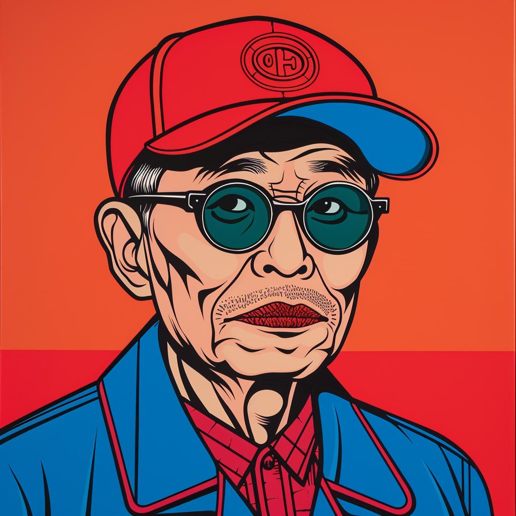 asian  grandpa  painting  man  glasses  cap  art  portrait  old  style 973879