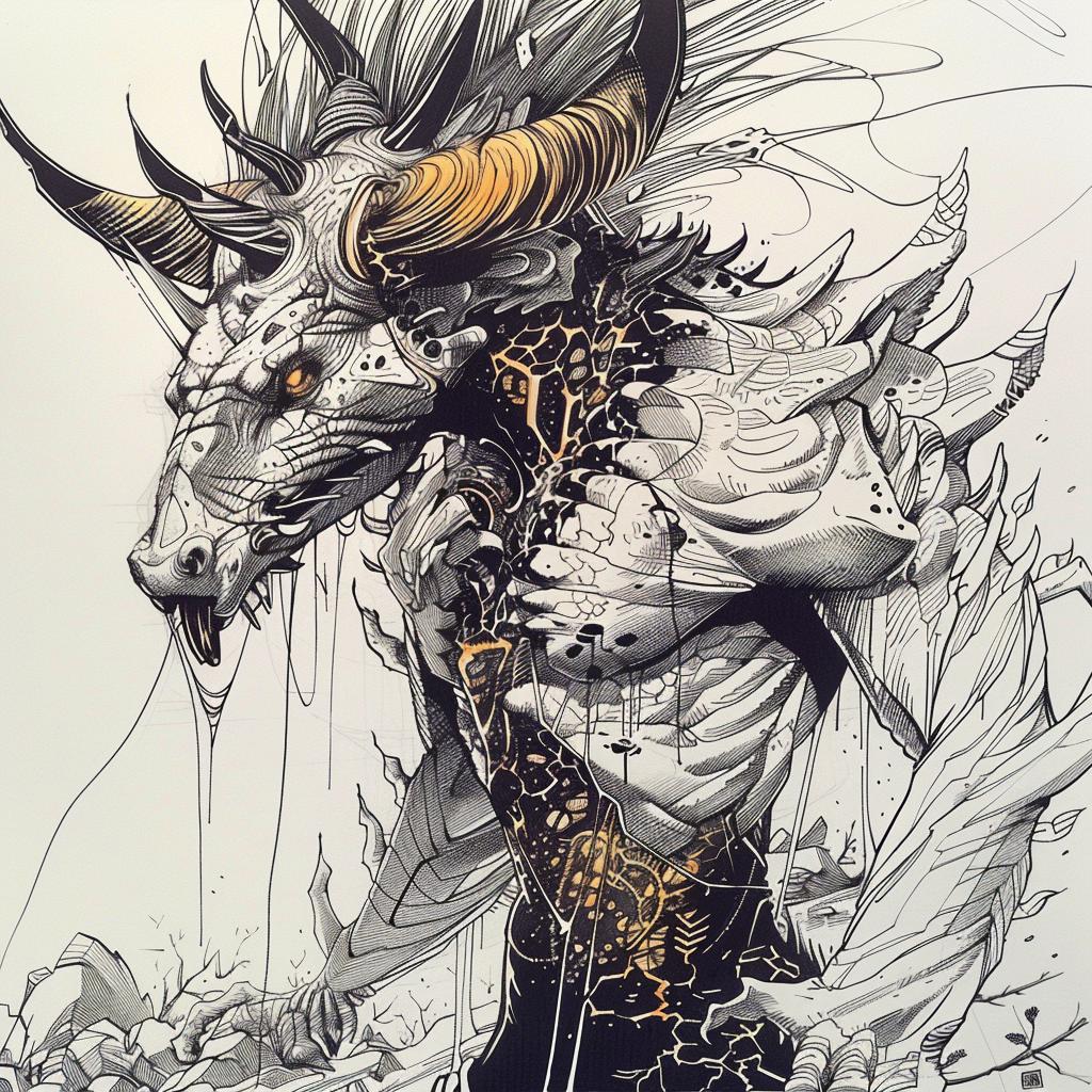 demon  sword  drawing  mythical  horns  fantasy  creature  illustration  dark  evil 949056