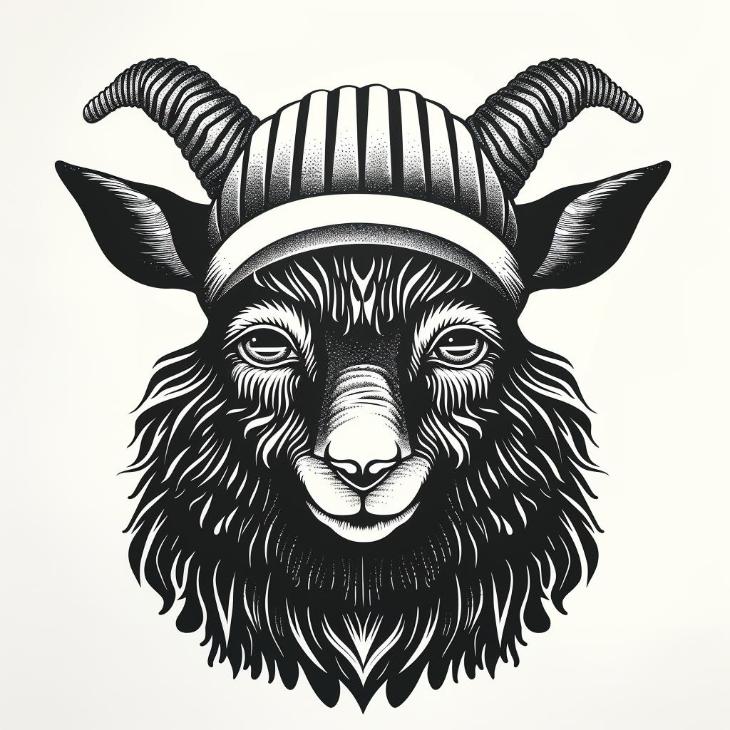 goat  hat  vector  aggressive  streetwise  minimal  illustration  animal  culture  urban 958987