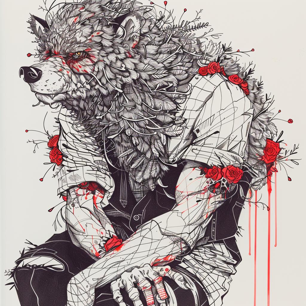 hybrid  frankenstein  dracula  creature  blood  wolf  drawing  mythical  unique  fantasy 952409