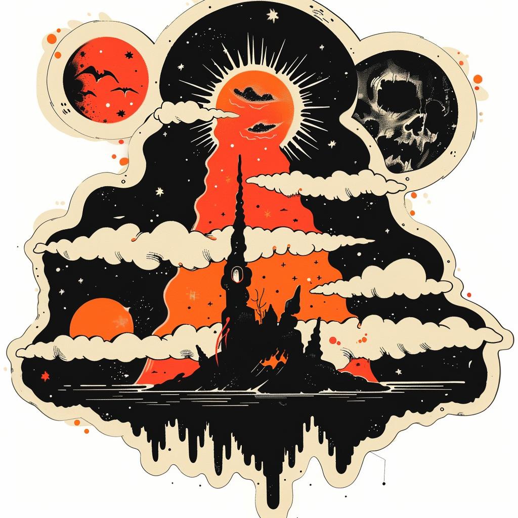 tattoo  illustration  castle  moon  flash  art  graphic  sticker  fantasy  design 927401