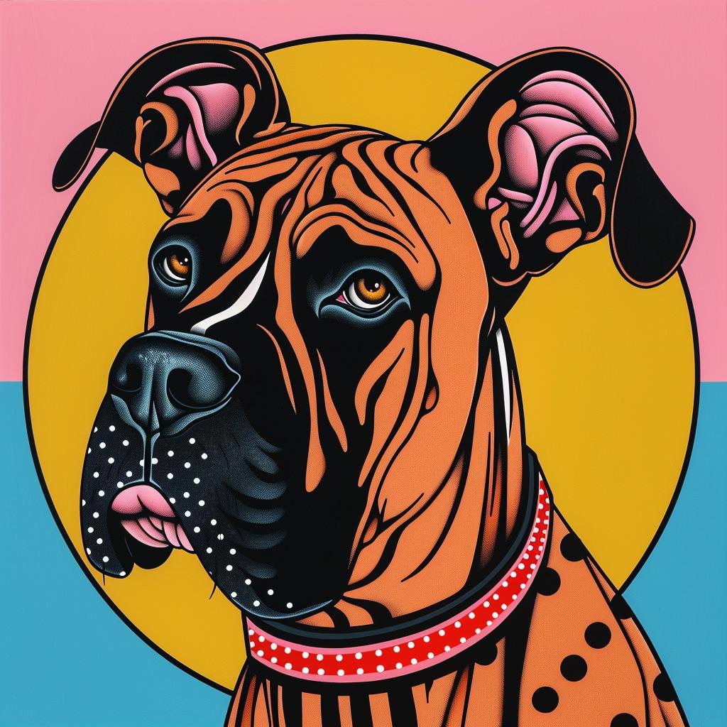 dog  great  dane  collar  pink  background  portrait  animal  pet  vibrant 973710