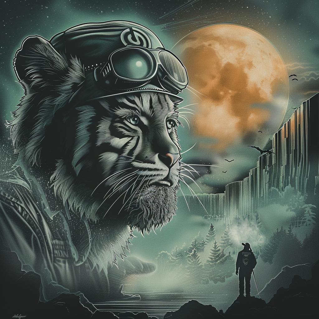 tiger  moon  photo  man  standing  nature  wildlife  mystical  dramatic  vivid 1028588