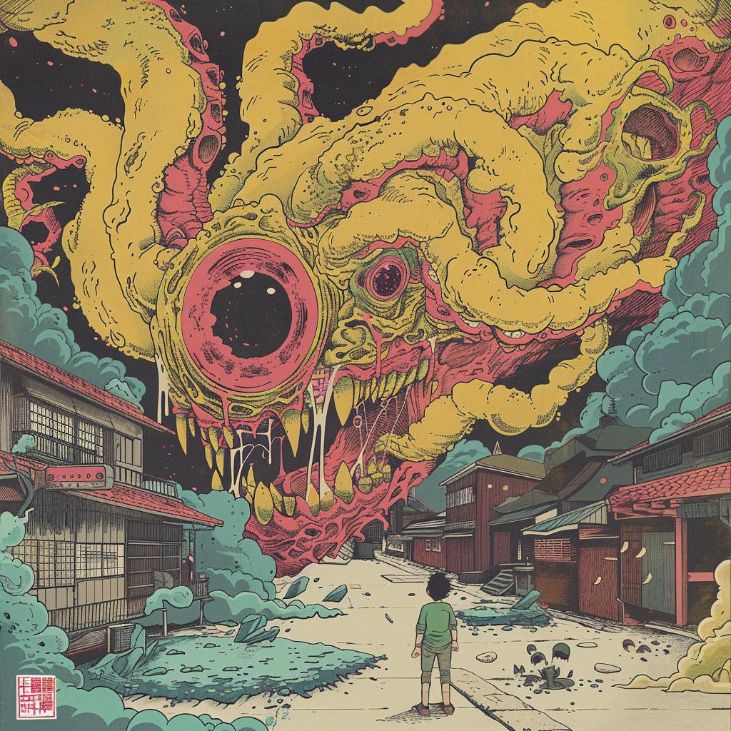 poster  octopus  man  hyper-realistic  screenprinting  chromoluminosity  Toshio  Saeki  art  design 961675