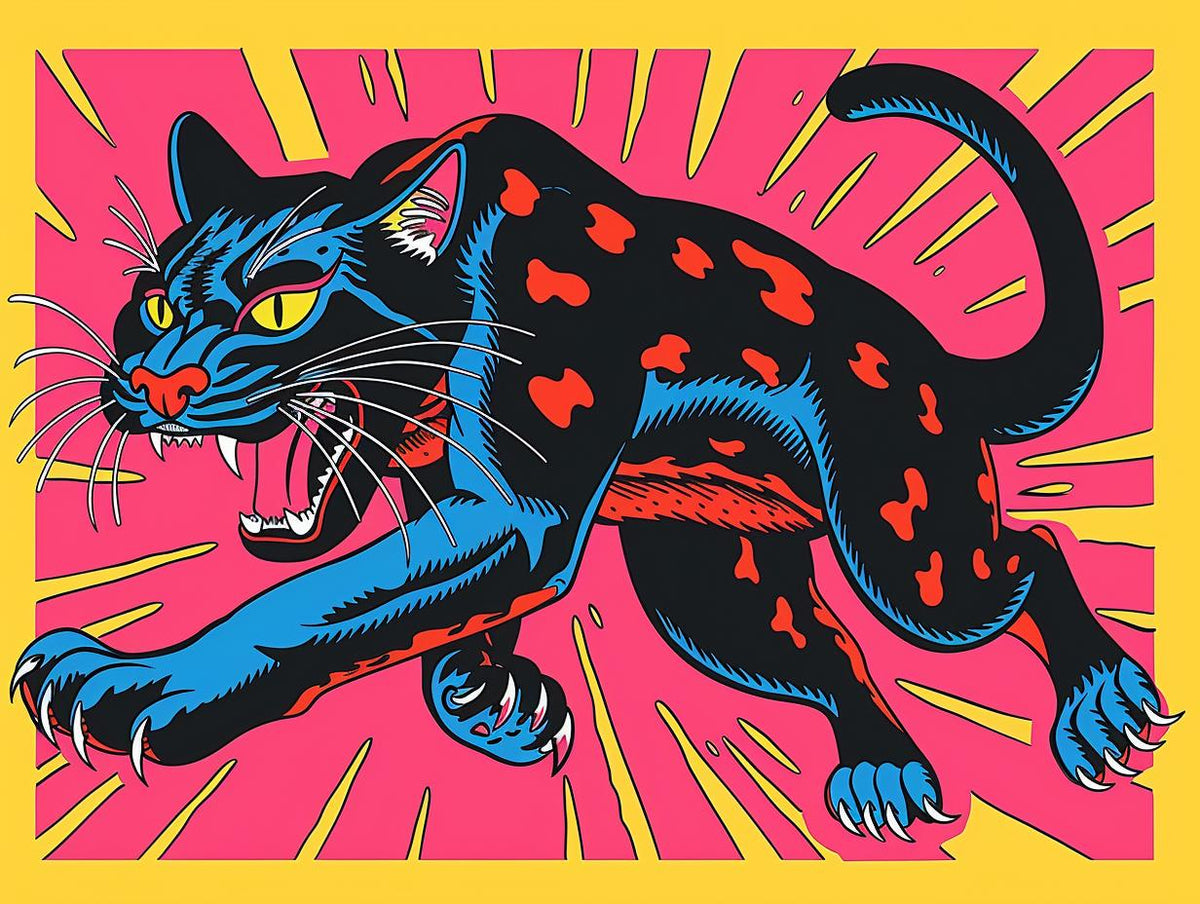 panther  tattoo  SailorJerry  1950s  comic  vintage  illustration  black  cat  eyes 919507