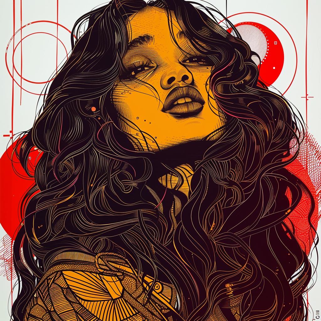 Pop Art  Kerry  Washington  long  hair  model  art  makeup  white  background 939022
