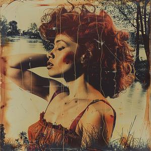 woman  red  hair  dress  water  portrait  nature  elegant  serene  colorful 1060708