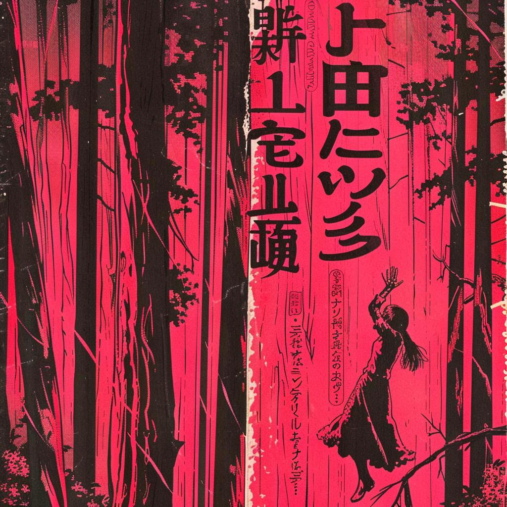 horror  minimalism  Japanese  cover  poster  forest  dead  artwork  design  style 1020162