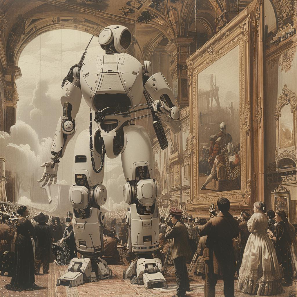 robot  Goliath  painting  room  art  studio  vintage  large  interior  surreal 960076