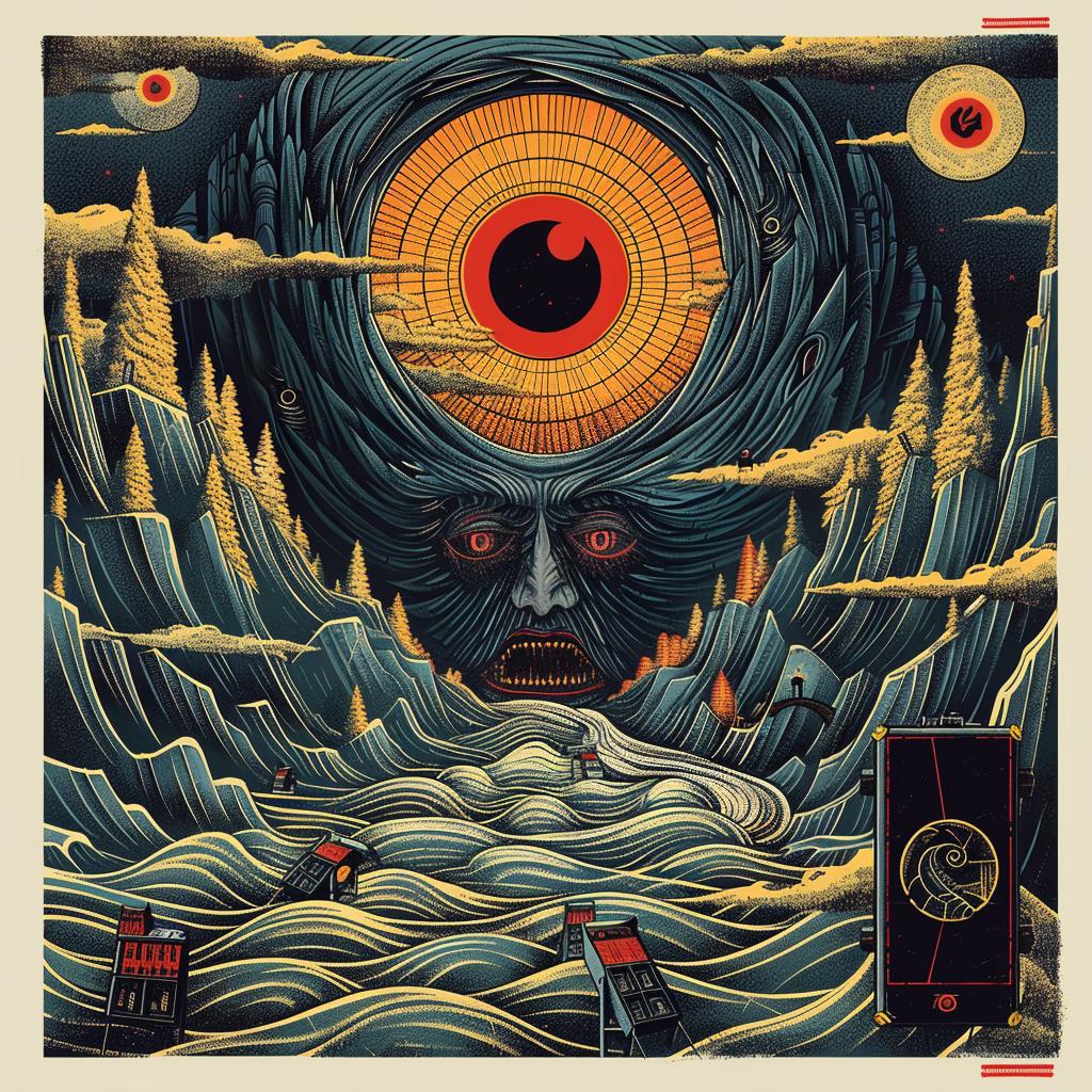 surreal  album  cover  introspective  naturalistic  spiritual  occult  technicolor  escape  neon 973939