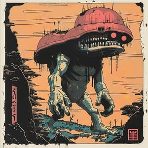 poster  monster  hat  surreal  creative  symbolism  Risograph  hyper-realistic  illustration  conceptual 1079715