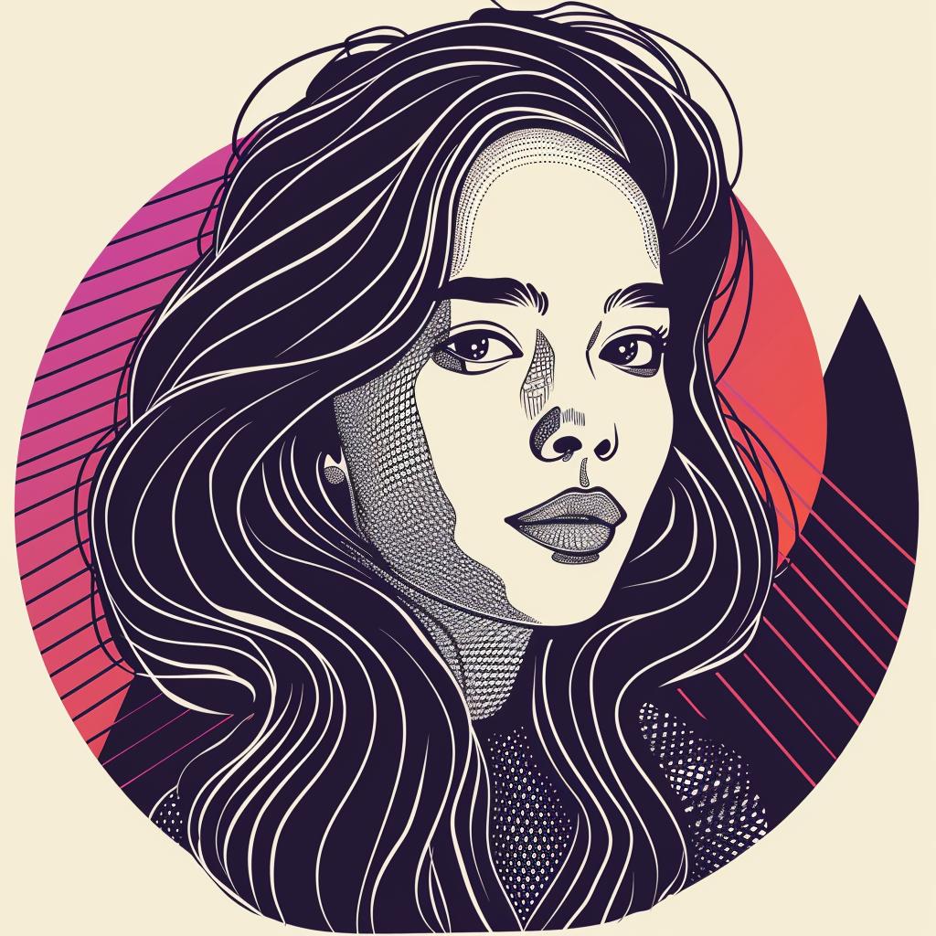 PopArt  woman  portrait  beautiful  longHair  vector  artistic  minimalist  Asian  design 937157