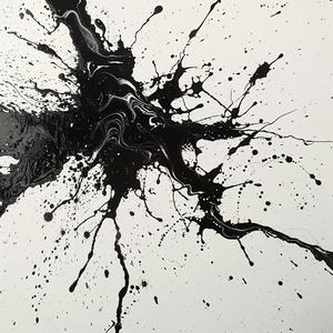 risography  deathmetal  splatter  encaustic  black  white  ink  minimalist  explosion  painting 1062370
