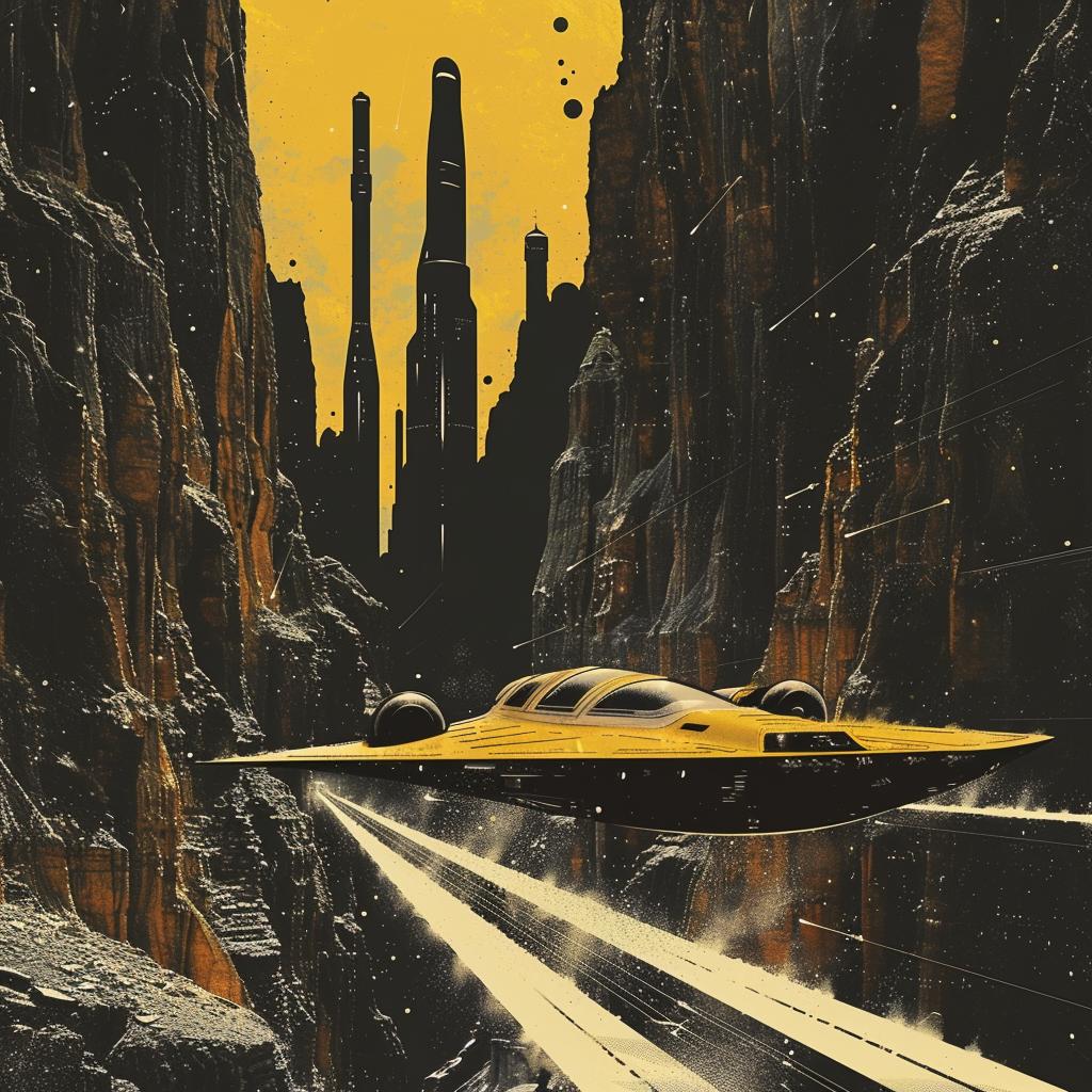 sci-fi  art  poster  Star  Wars  black  yellow  minimalist  sharp  focus 922544